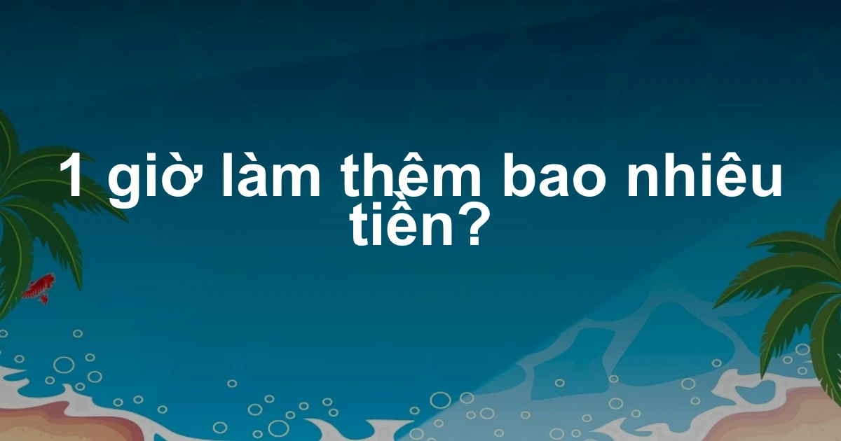 1 giờ làm thêm bao nhiêu tiền?